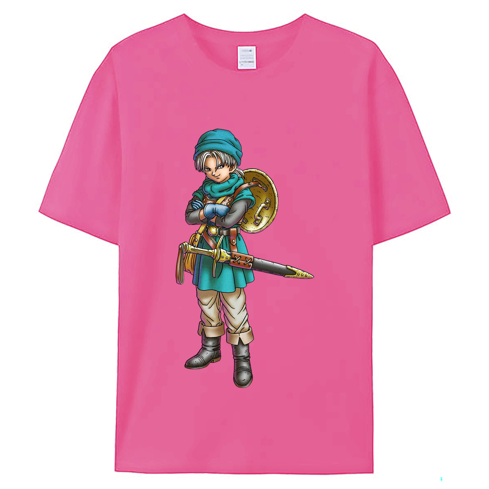 （画像用） ドラゴンクエスト Doragon Kuesuto Dragon Quest レディースカジュアルプリントTシャツ（綿100％）
